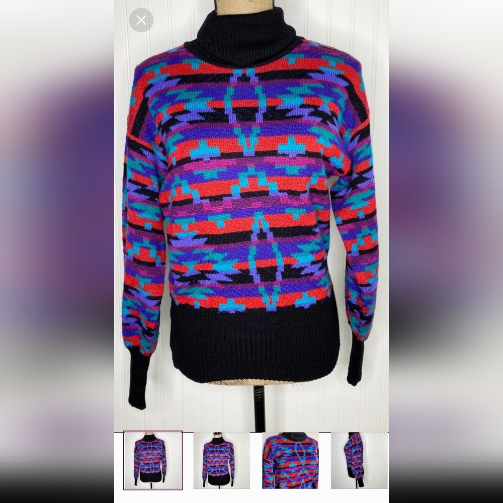 Tyrolia by Head Aztec Ski Sweater Sz Medium